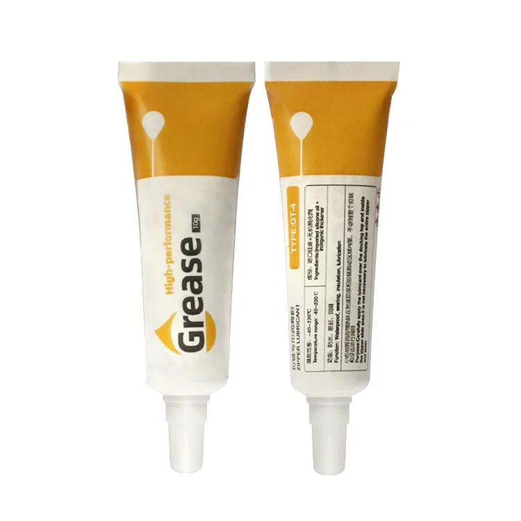 Пластиковая трубка 10 г, водонепроницаемая смазка, Прозрачная силиконовая смазка для смазки молнии