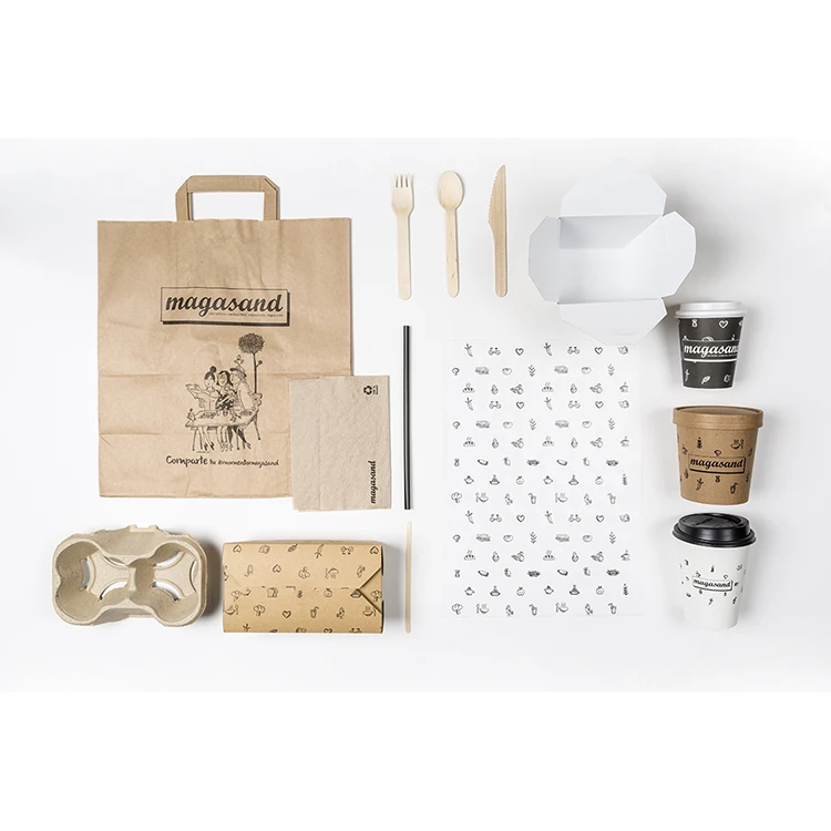 Custom Printed Oilproof Oil Proof Fast Food Packaging Fried Chicken Paper Bag For Fried Food