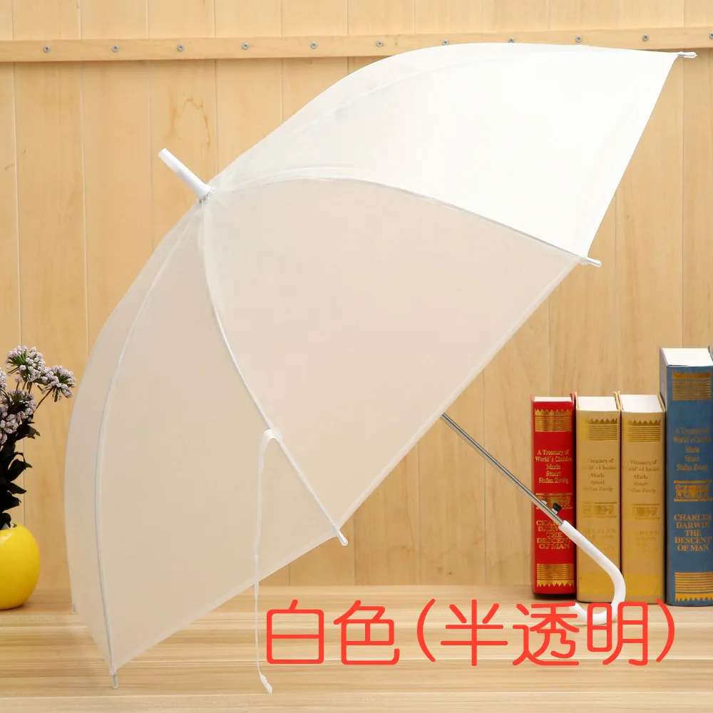 Custom color transparent auto open straight umbrella with logo prints