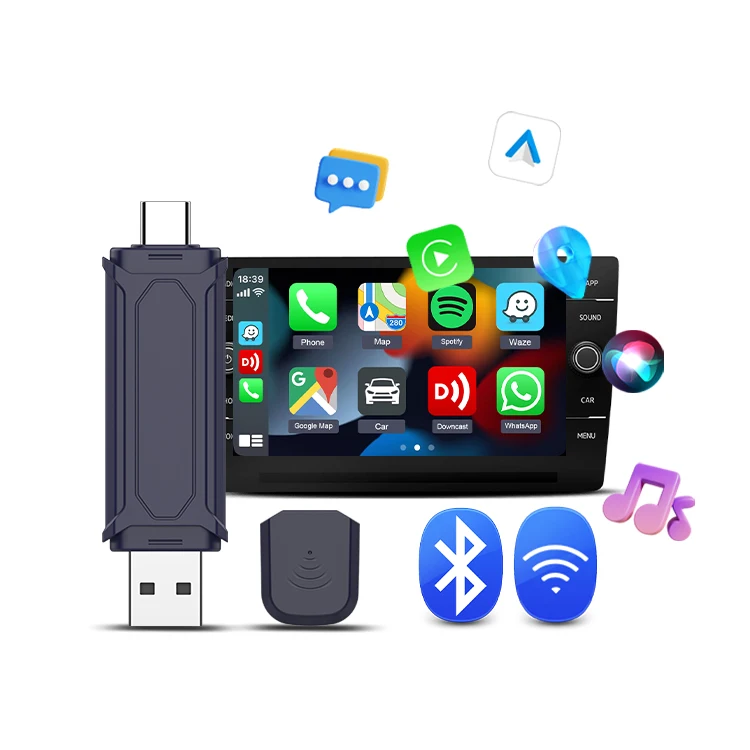 New Car Linkit Accessories 2 In1 Tpc Mini Se Pro Wired To Wireless Ai Box Carplay Dongle Usb Car Play Adapter For Car Apple