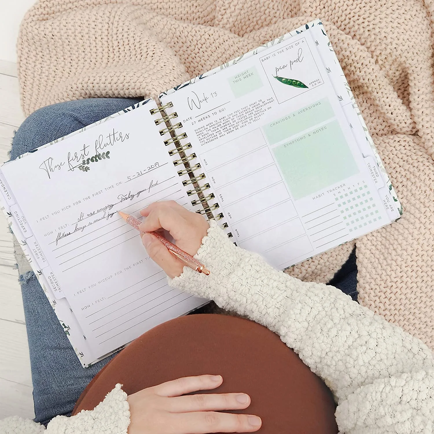 Custom Printing Pregnancy Journal Weekly Monthly Pregnancy Planner  Memory Book for Expecting Moms