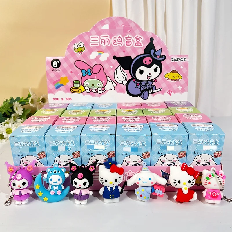 Cartoon Labubu Mysterious Box Anime Blind Box Figure Cute Dolls Keychain Blindbox Kids Charm Labubu Blind Box Toys Set