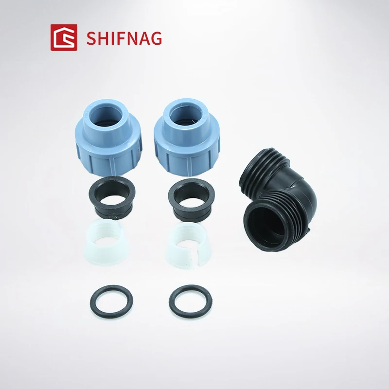 Reliable Supplier pp compression pipe fittings hdpe water supply pipe pn16 female 90 Degree Elbow  flange tee  Connectors