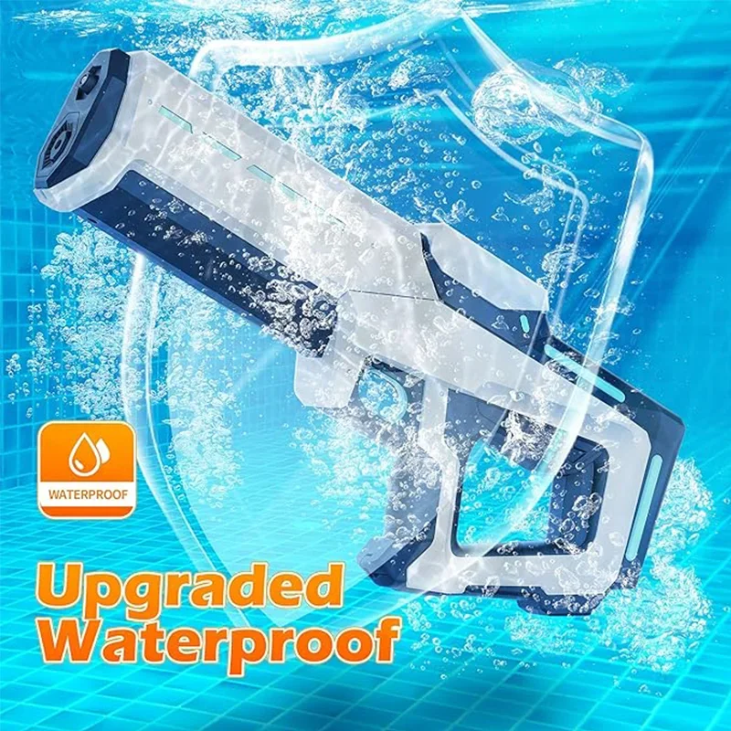 32FT Powerful Electric Water Squirt Gun Automatic Suck Water Water Blasters  Portable Summer Outdoor Beach Toys Gun