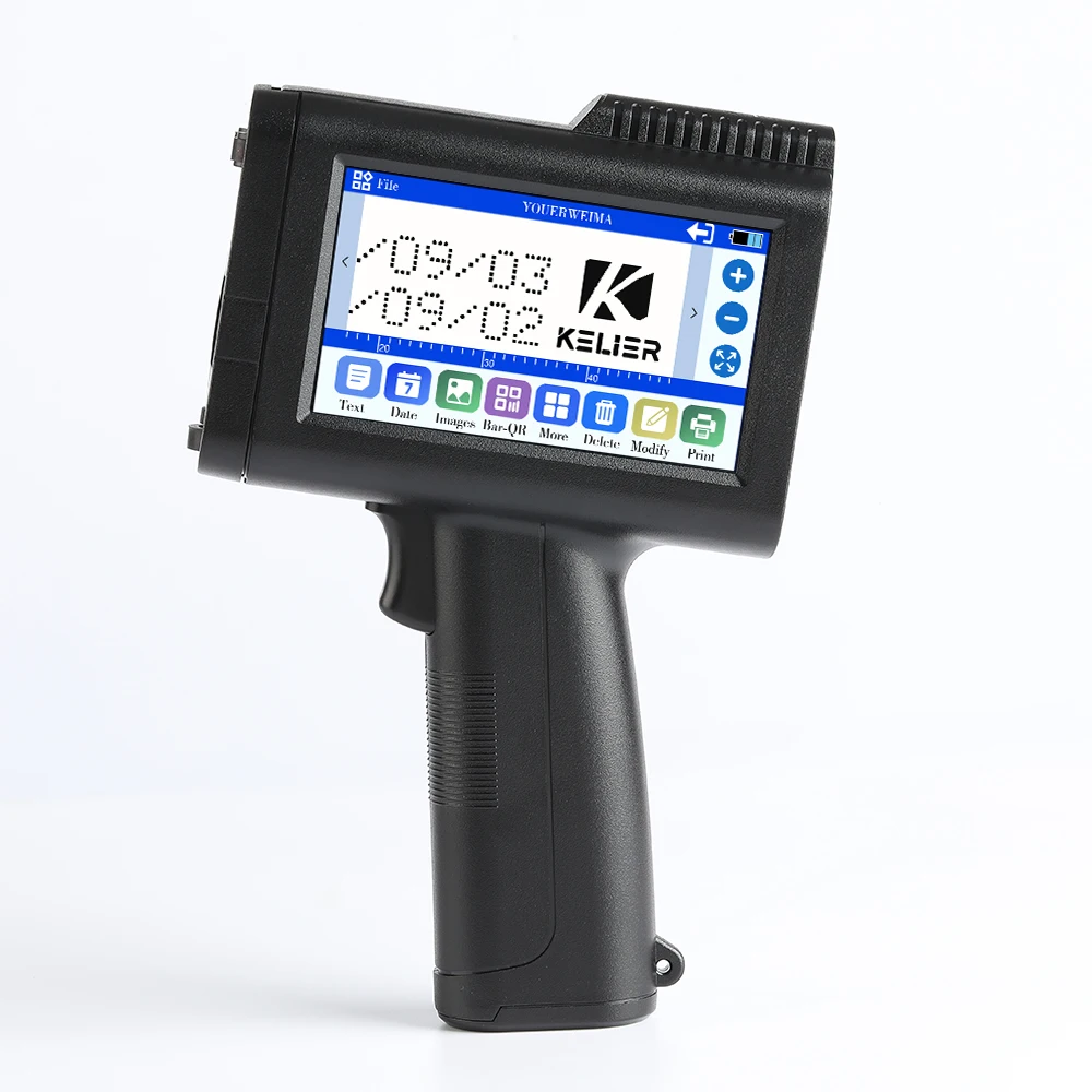 Kelier 2023 new Portable Handheld Inkjet Printers Hand held coding Machines For Plastic Bag Bottle