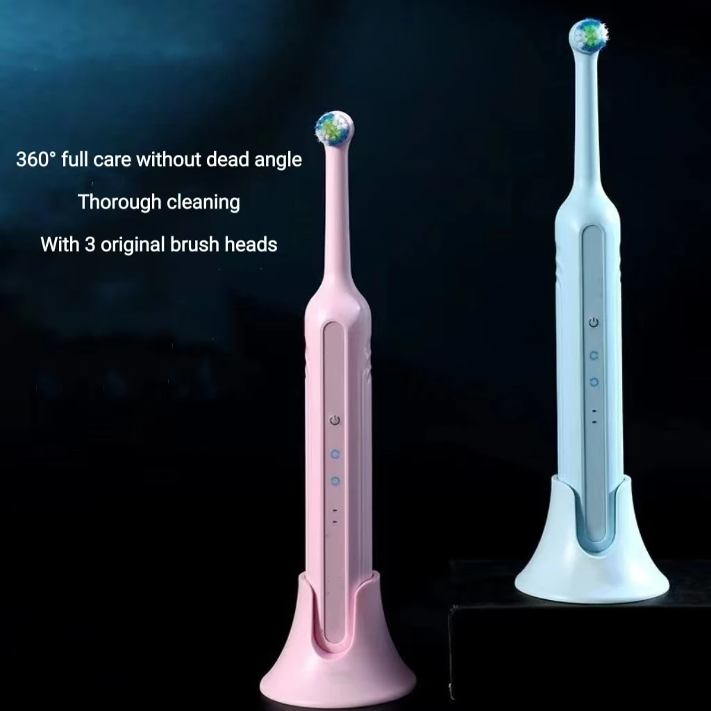 Rotating Electric Toothbrush Adult Model 360° Rotating Brush Head Intelligent with Base Rechargeable Electric Toothbrush