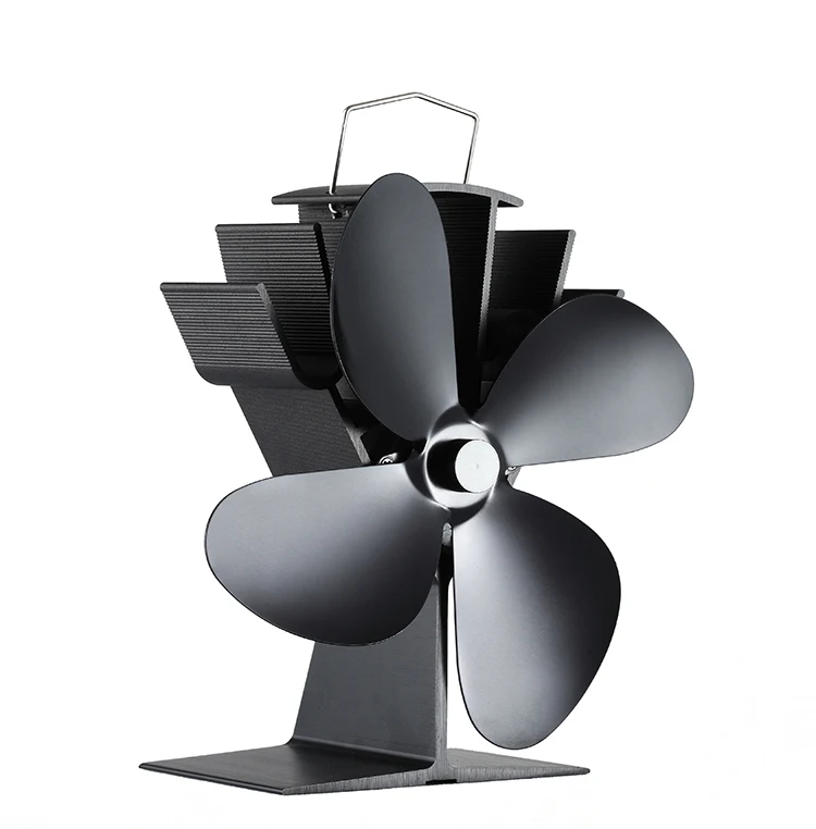 Liank Winter Indoor Home Heater Gas Fireplace Heat Powered 4 Blades Exhaust Top Fan For Wood Burning Pellet Stove