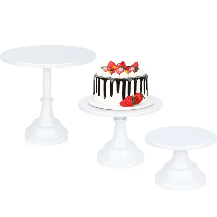 Party Wedding Decoration Cake Dessert Stand Luxury Metal Iron Gold Silver Cake Stands Set For Wedding Cakes