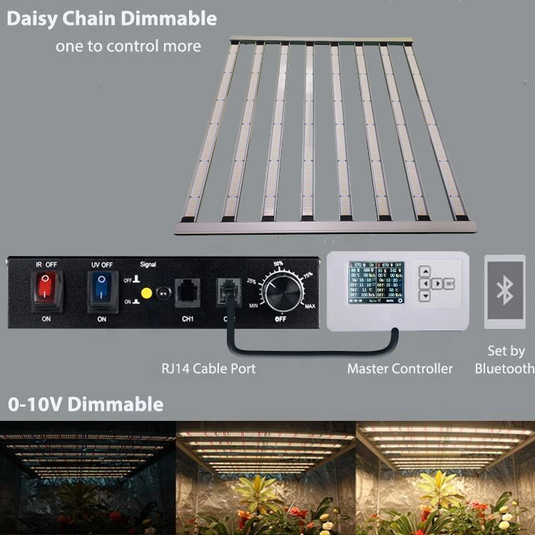 New high yield 1000W Epistar or Samsung LM301H/301B Foldable 8 Bars Plant LED Grow Light