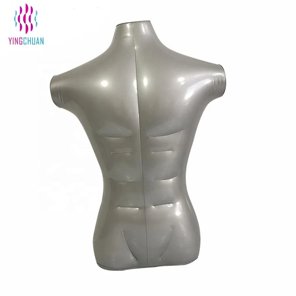 Inflatable Male Half Body Mannequin Torso Dress Form Dummy Model Display