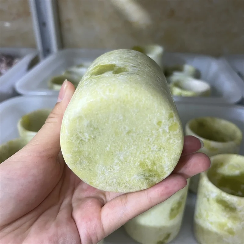 Wholesale nephrite  cup Quartz Crystal Cup Carving Crafts For Drinking Water Decoration