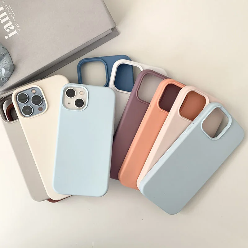 In Stock Soft Cellphone Mobile Cover Silicone Phone Case For Iphone X 8 7 6 Plus 11 12 13 14 plus 14 pro max