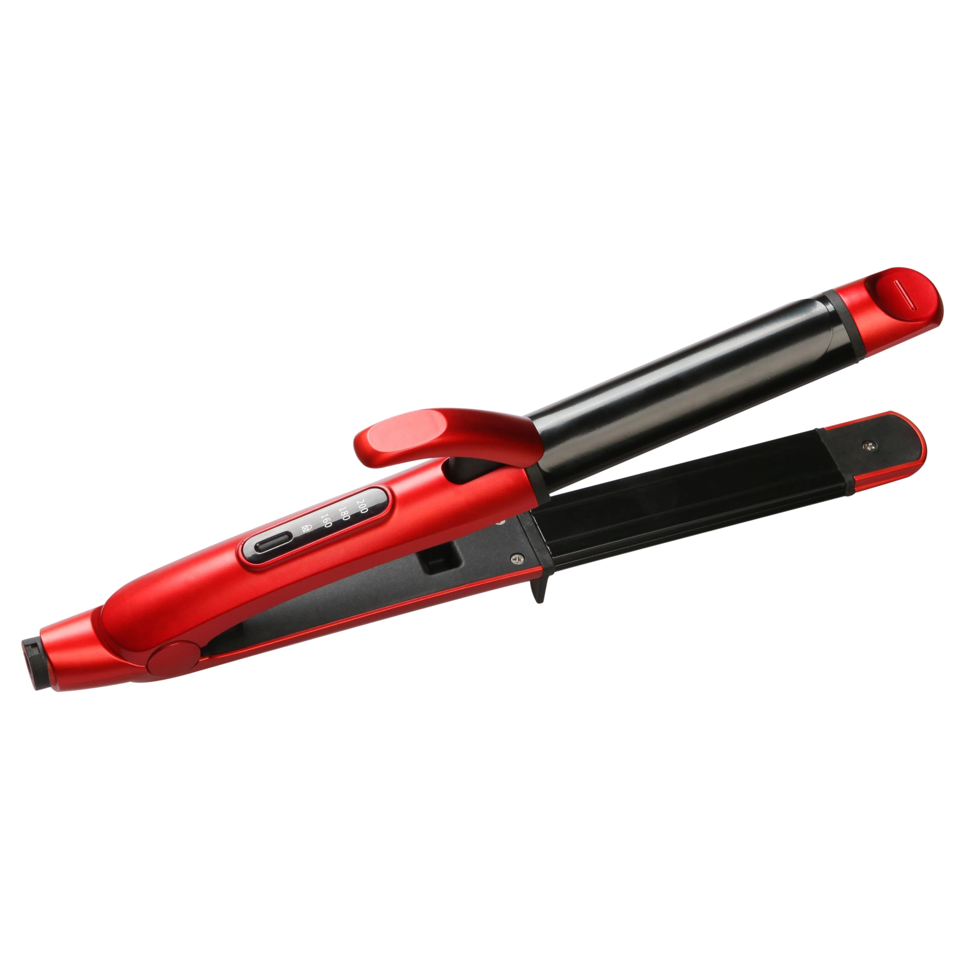 Hot Sale Cheap A Foot 2 Pieces Ptc Fast Heater Straightener And Curler 2 In 1 Hair Flat Iron