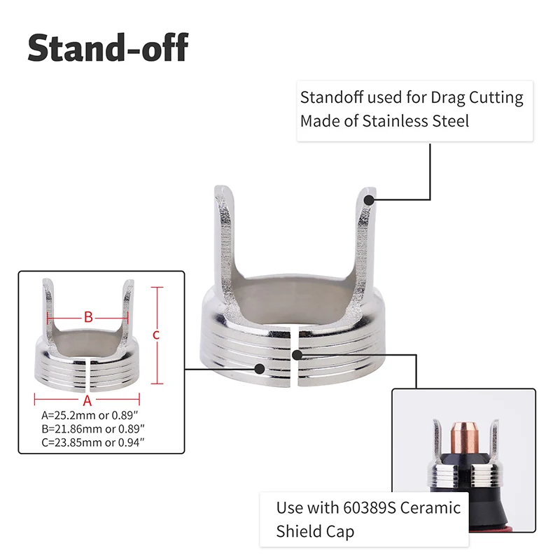 Gas Plasma Cutting spare parts WSD-IPT60 Cutter Accessories Parts Double Pointed Spacer Stand off Spacer Guide IPT6006