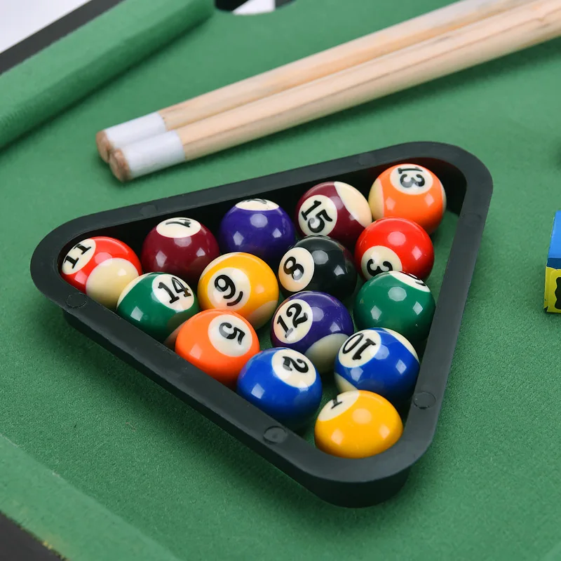 Mini Tabletop Pool Set- Billiards Game  Indoor Sports Kids Portable and Fun for the Whole Family