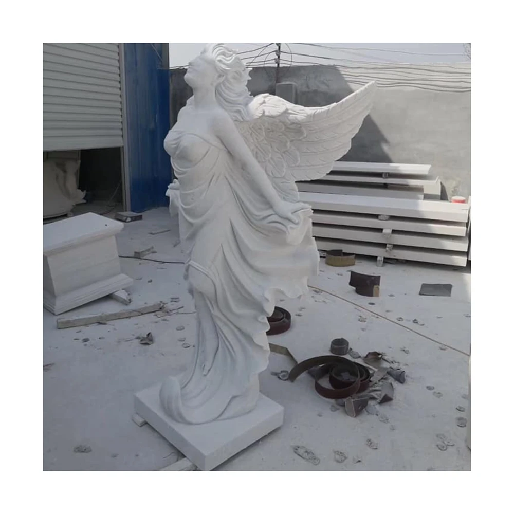 Natural white marble stone carving woman sculpture male statue