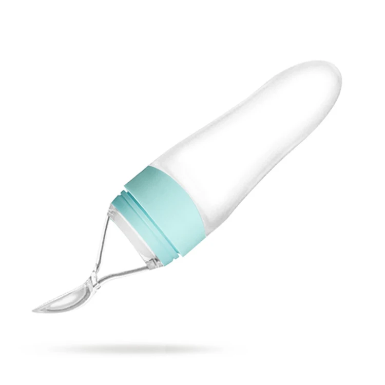 2020 Oem Bpa Free Silicone Food Feeding Supplies Squeeze Baby Spoon Bottle For Feeding