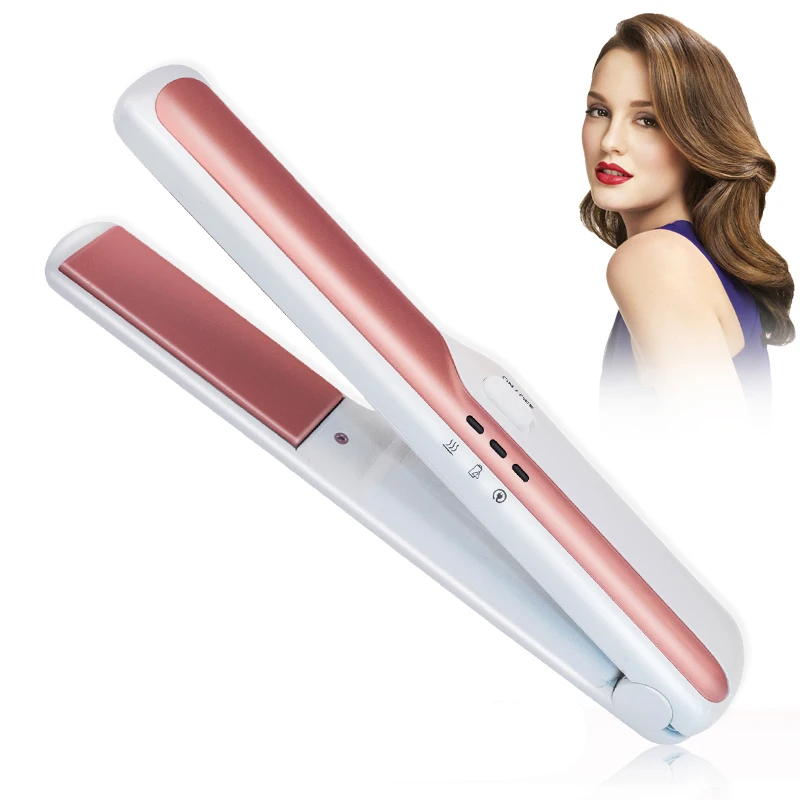 2 in 1 Cordless Hair Straightener Mini Hair Straighteners USB Wireless Charge Hair Straightener