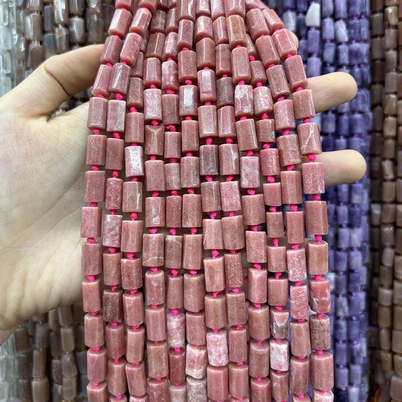 8*12mm Natural Polished Cylindrical Irregular Energy Gemstone Beaded Loose Beads For Jewelry Making Bracelet Necklace
