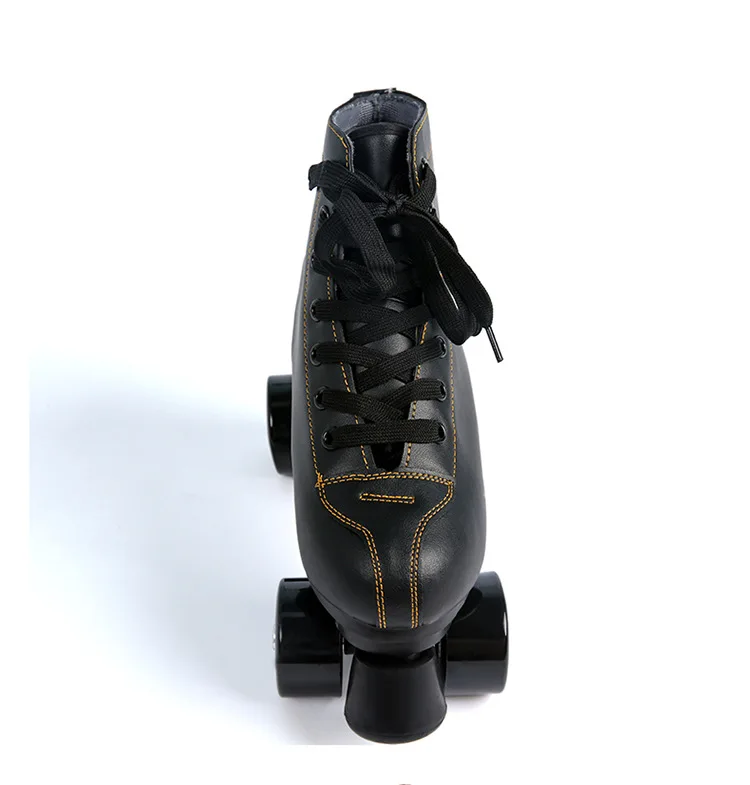 Double row the skating shoes White roller skates beginner skates four-wheel