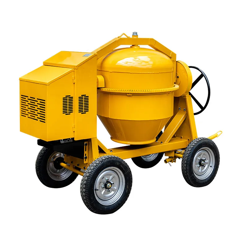 Mobile Concrete Mixer Machine 350L 400L 500L Small Gasoline Diesel Seft-Load Concrete Mixer