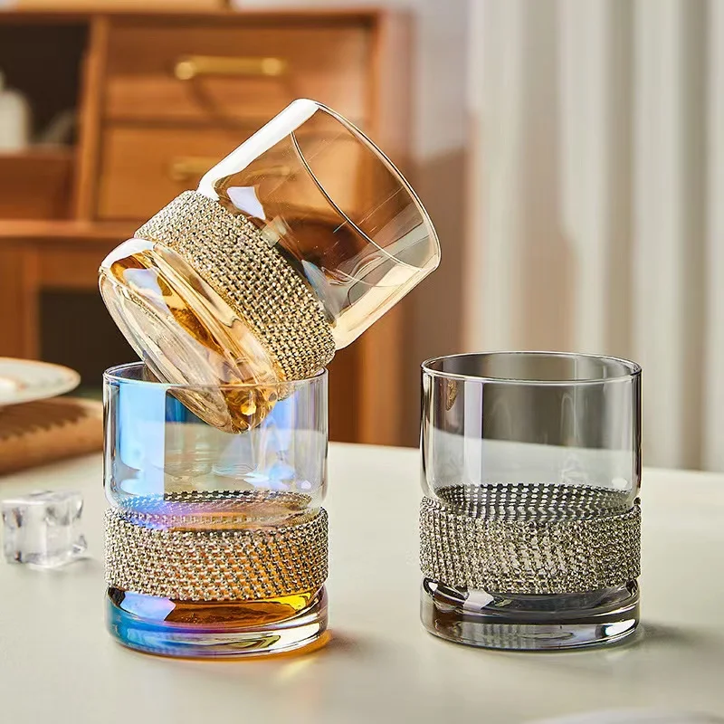 Luxury Crystal Candle Jar With Diamond Iridescent Glass Jar For Home Decoration Popular Style