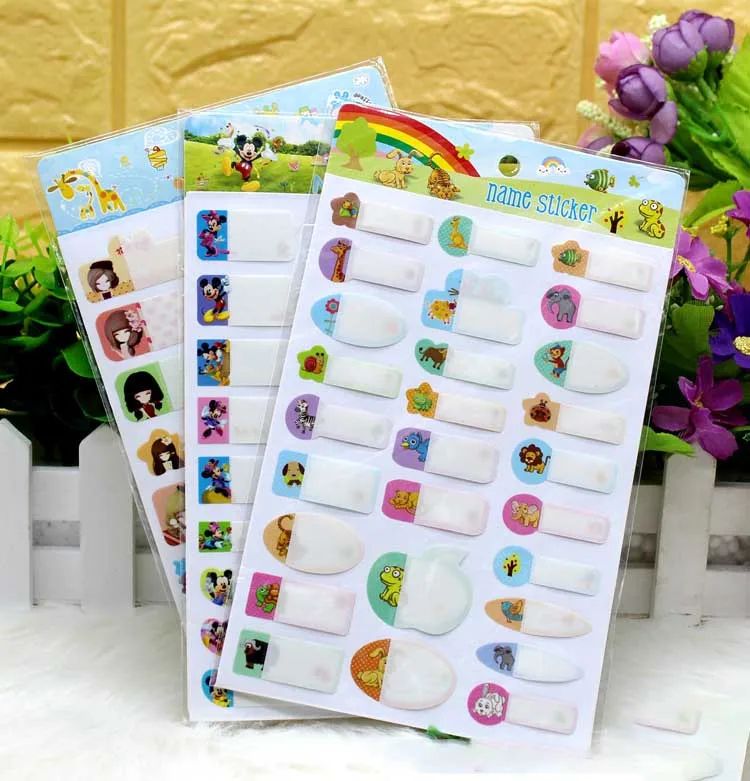 OEM Baby Bottle aufkleber Daycare Self-Laminating Etikette Waterproof Pegatina Name Tag Etiqueta Labels Write-On Label Stickers