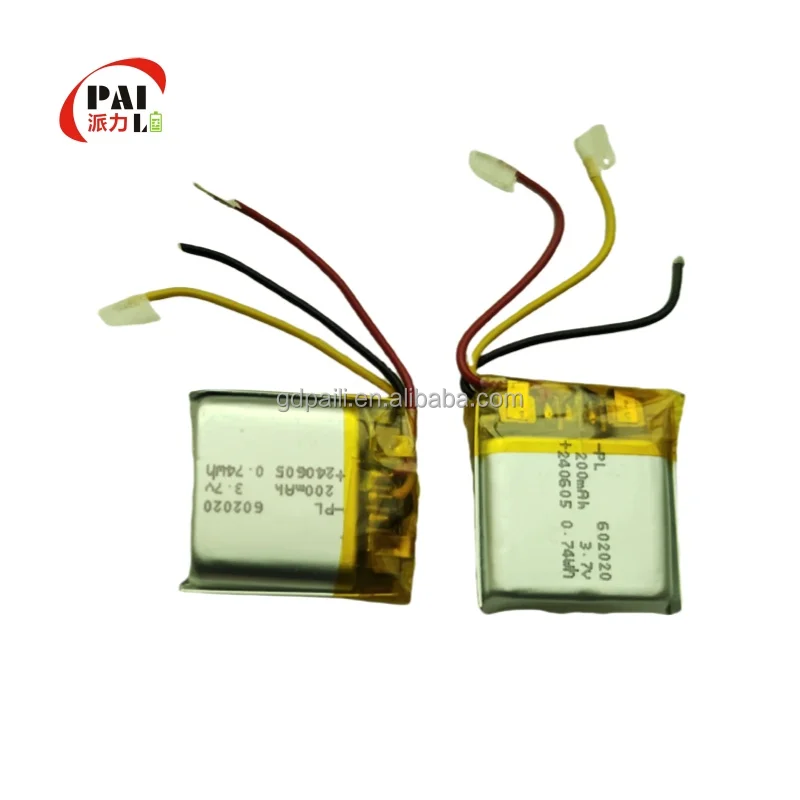 custom 602020 3.7V 0.74Wh Lithium Ion Battery LCO Anode Material for Toys tools  portable Consumer Electronics Home Appliances