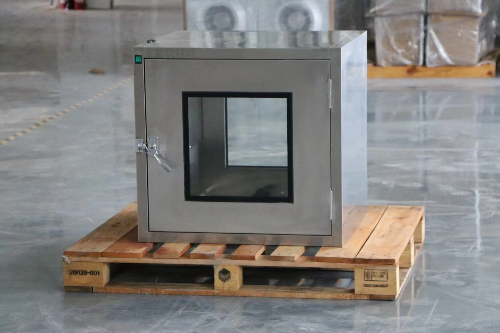 Air Lab Sterilization Laminar Flow Portable Vhp Wholesale Double Door Gmp Area Corner Pass-Through Box For Lab Sterilization