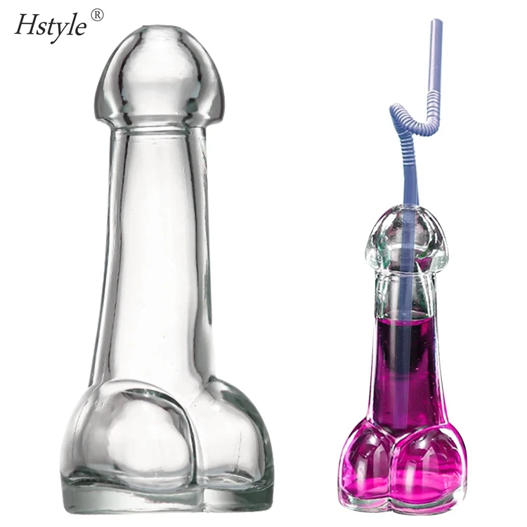 Wholesale Creative Penis Cup 100ml Funny Wine Glass Bottle Penis Shaped Glass Bottle Unique Popular Shot Glass  SD293