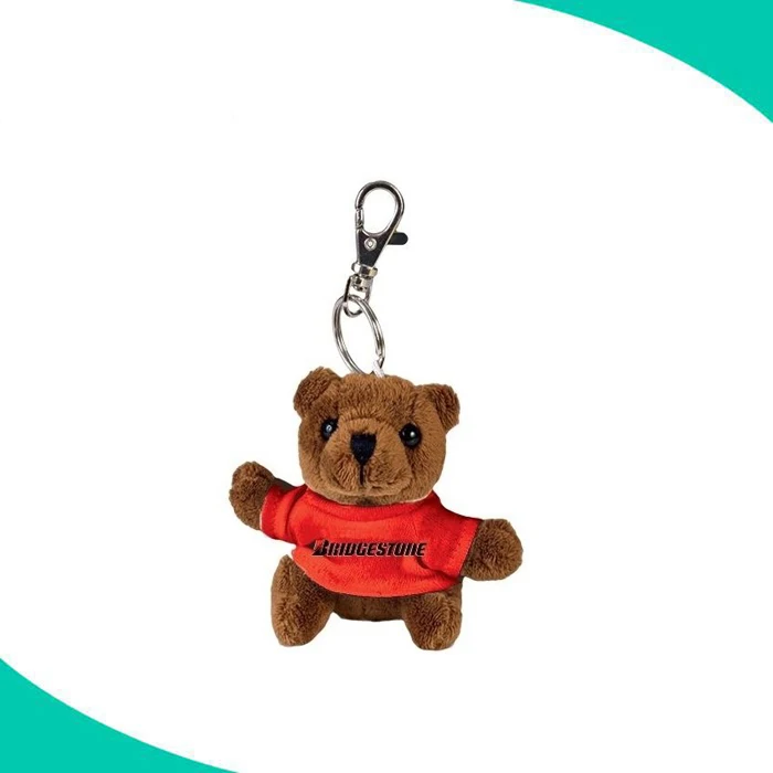 Lovely plush bear keychain wholesale T-Shirt bear keyring personalised custom teddy bear keychain