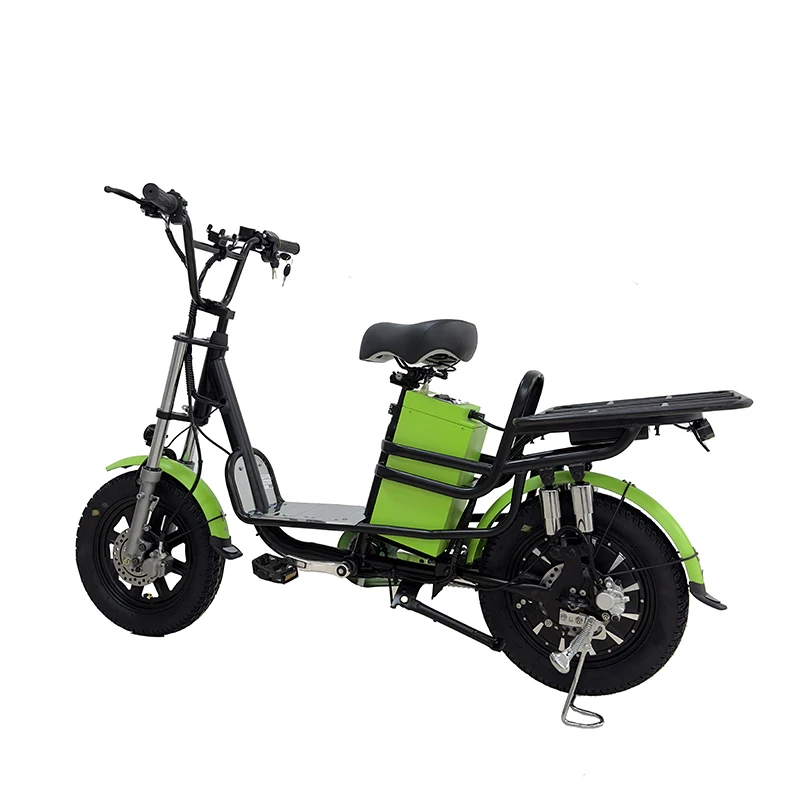 Electric Bike 16*3.0 Fat Tire Electric Delivery Bike Cargo Electric Fatbike 60V Lithium Battery 1000W  Electronic Rear Hub