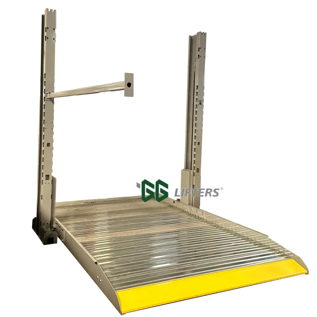 Hydraulic 2 post parking system vertical garage storage stacker two story automatic parking lift 2300kg capacity CE