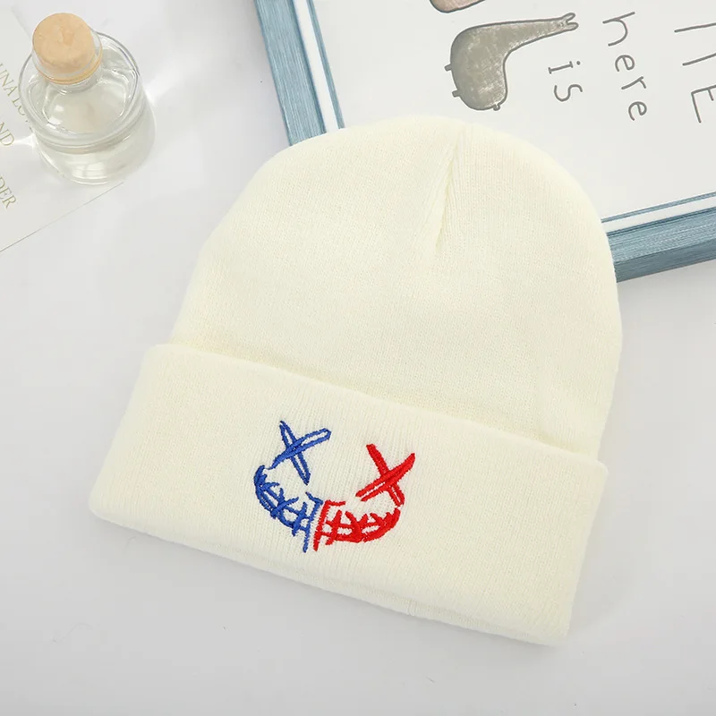 Wholesale Embroidered Knitted Hat Personality INS Student Winter Ear Protection Warm Hats