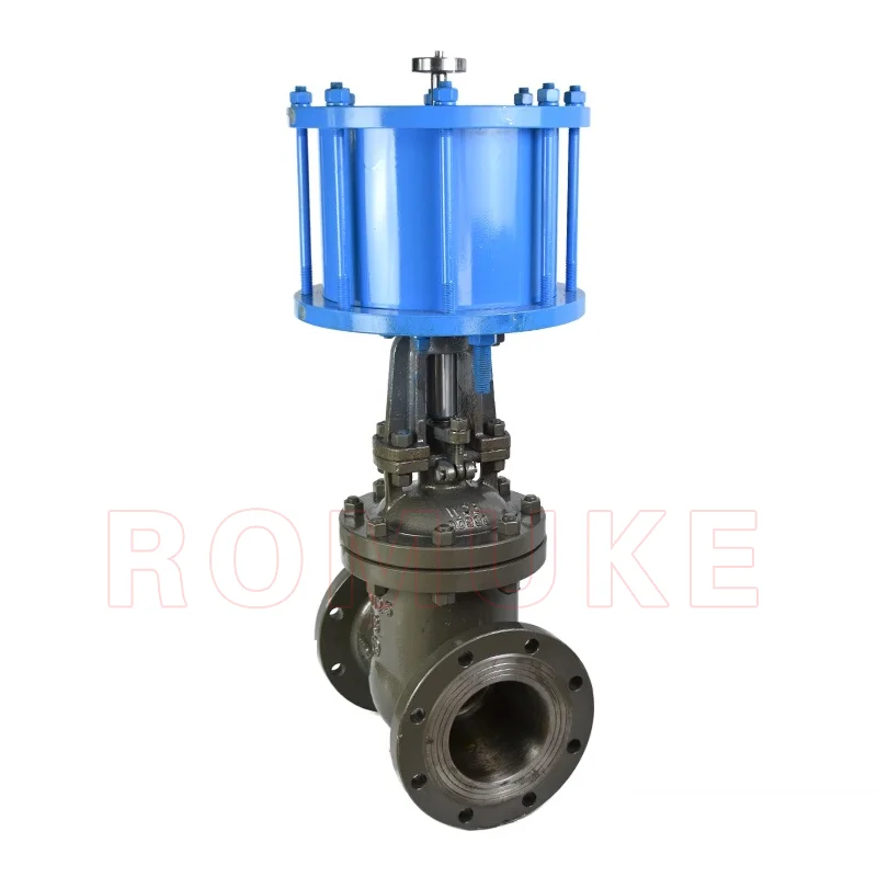 Z641H-16C   Carbon Steel WCB Rising Stem Wedge Flange Pneumatic Gate Valve
