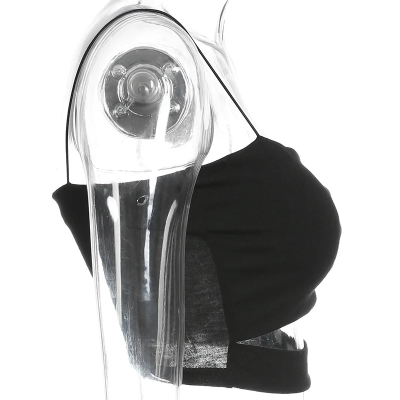 W0227 Sexy Cut Out Halter Camis Vest Navel Bare Cropped Tank Tops Tees Slim Fitness Workout Camisole Women Tube Top