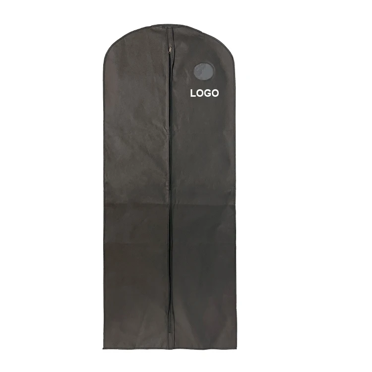 black non woven folding suit bag garment bags custom logo customized garment bags