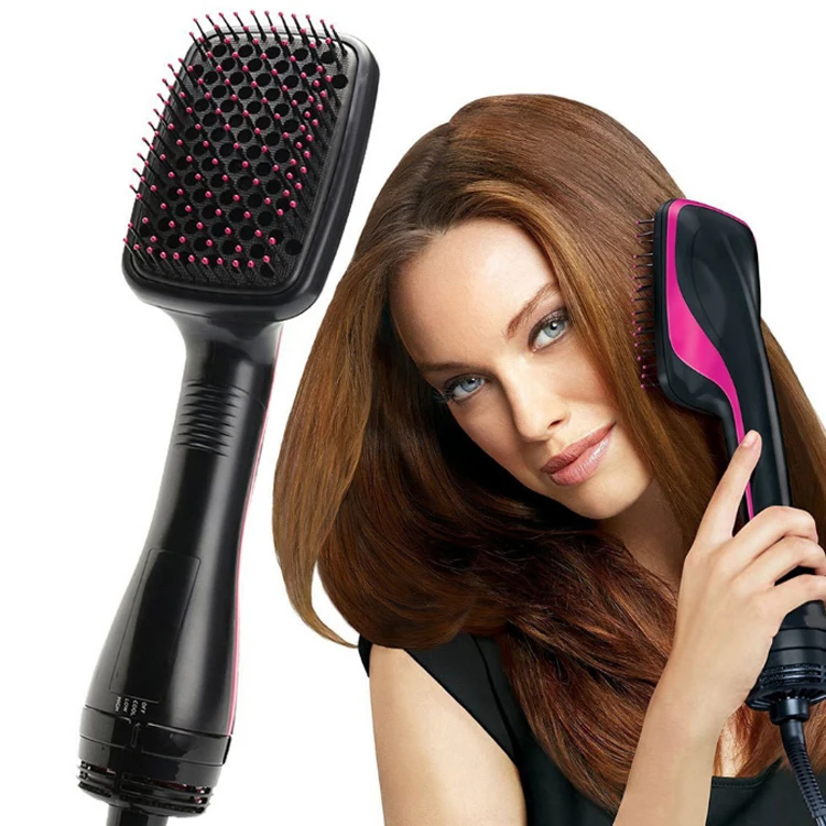 2 and 1 Multifunctional Hair Straightener Negative Ion Comb One Step Hair Dryer Hot Air Brush