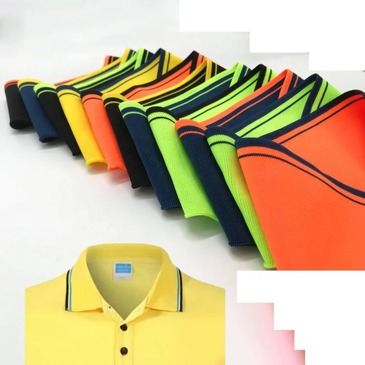 
1x1 Flat Knit Rib T Shit Neckline Trim Rib Poly Fill Polo Collar And Hard Stripes Ribbed Fabric 