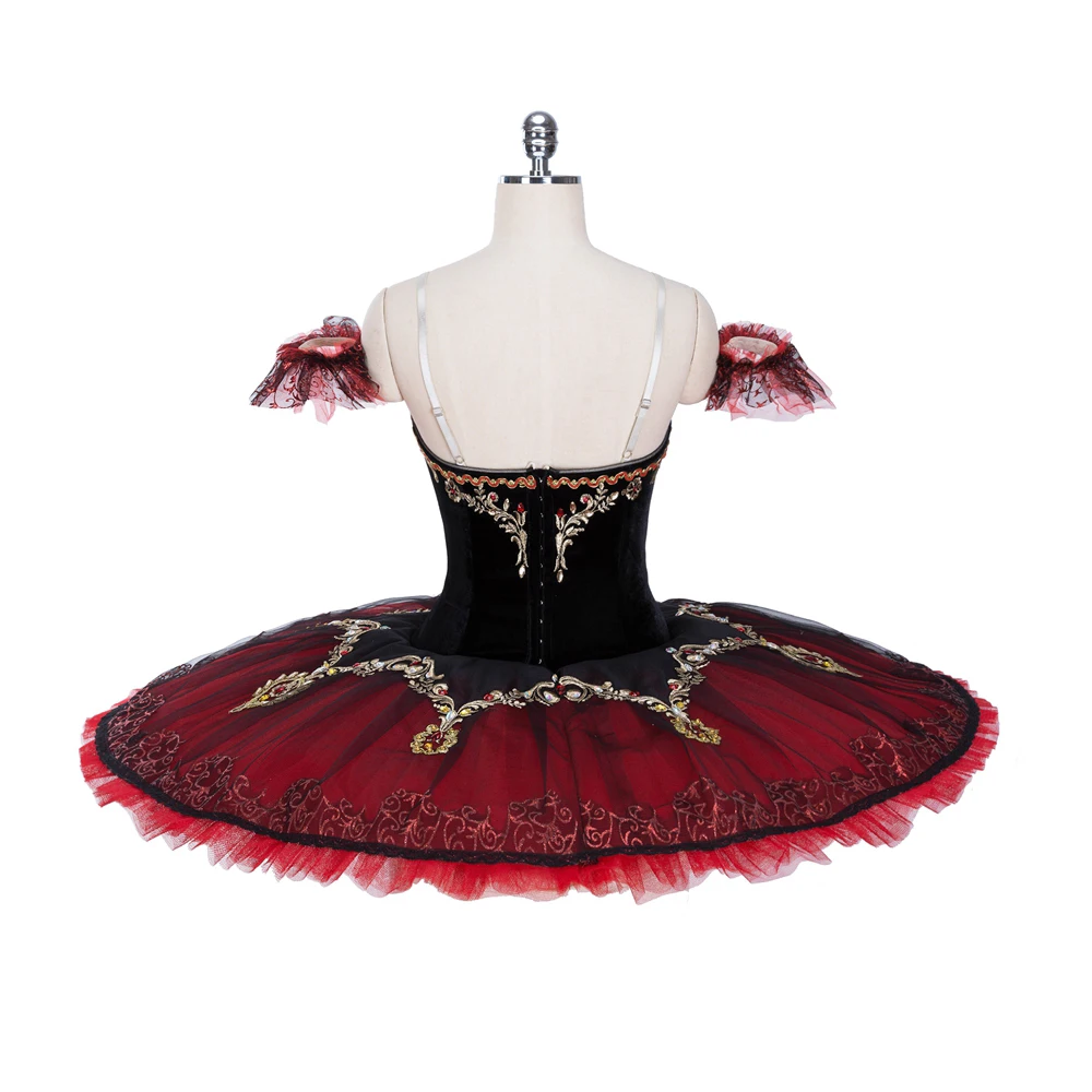 Girls dance tutu Don Quixote Pas De Deux Red  black Fairy customized Tutu women Sleeping Beauty Dance Costume Competition Tutus