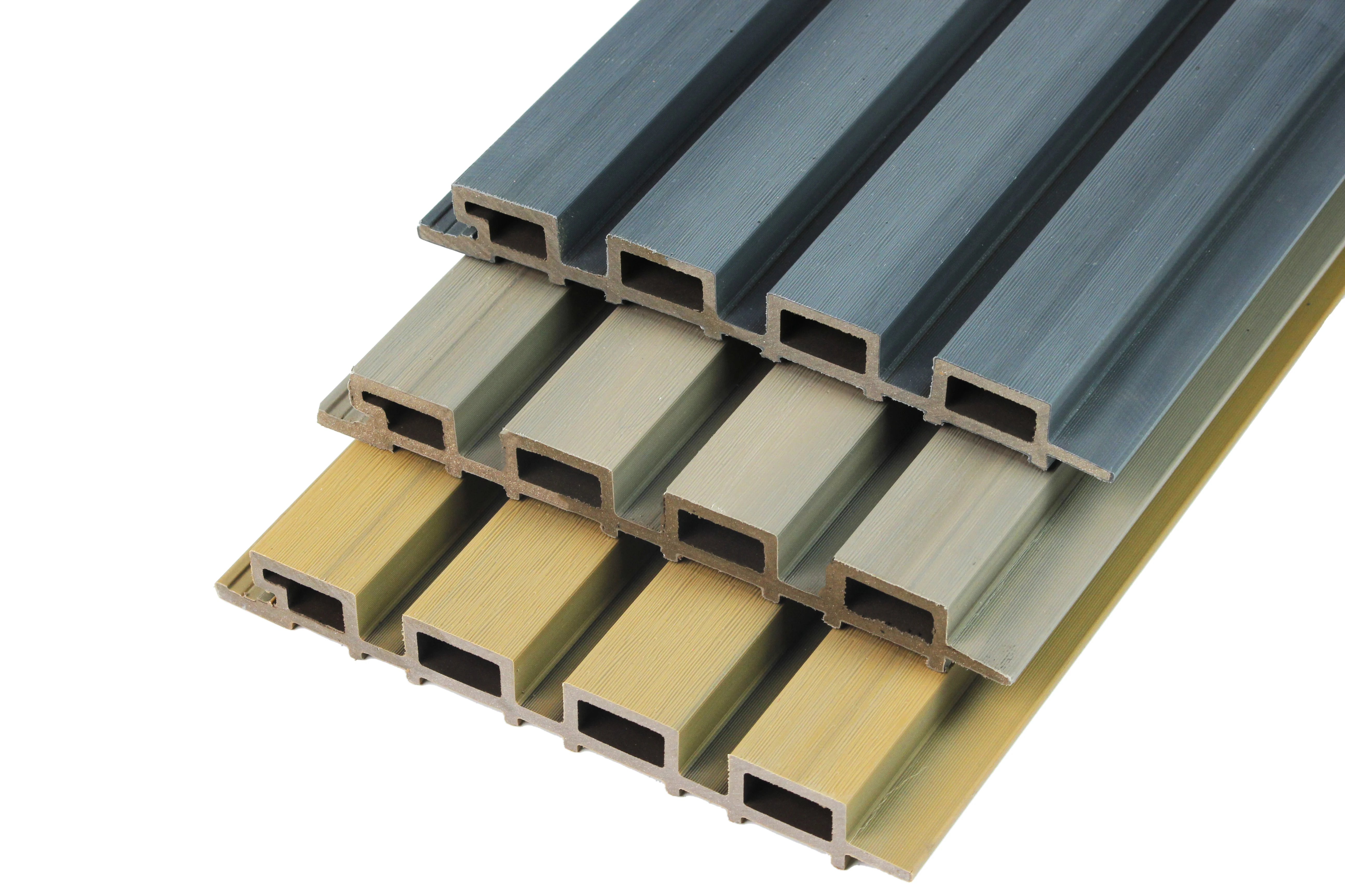 Co-extrusion Exterior Decorative Different Color Laminated Wood Plastic Composite Wall Cladding Wall Panel