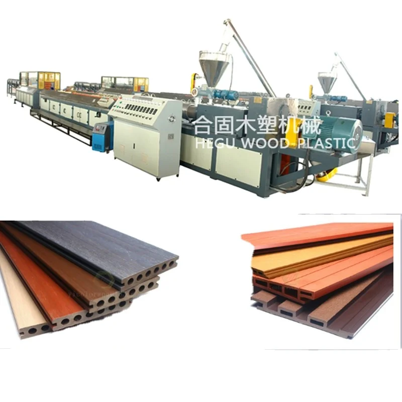 WPC machine/Co-extrued wood plastic composite wpc decking profile production line