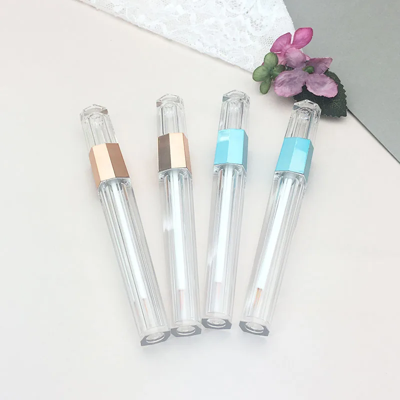 Wholesale slim empty lip gloss tube with brush colorful nice lip gloss tubes packaging lip gloss containers private label