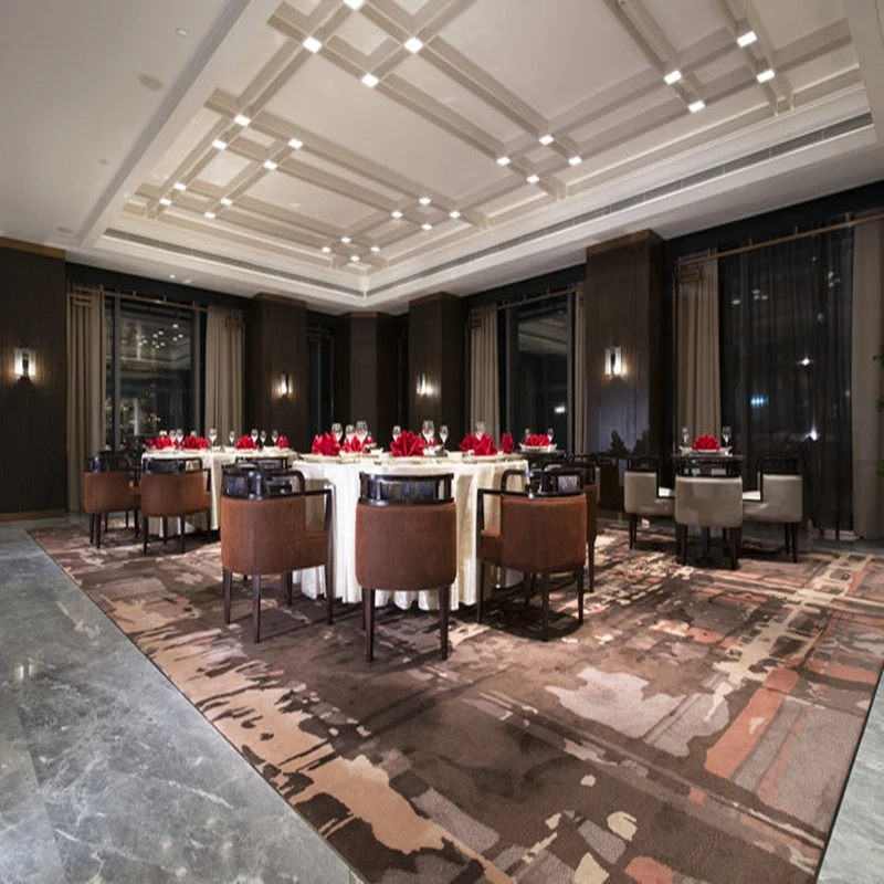 Высококачественный шерстяной ковер с узором «стена-стена» для отеля ресторана