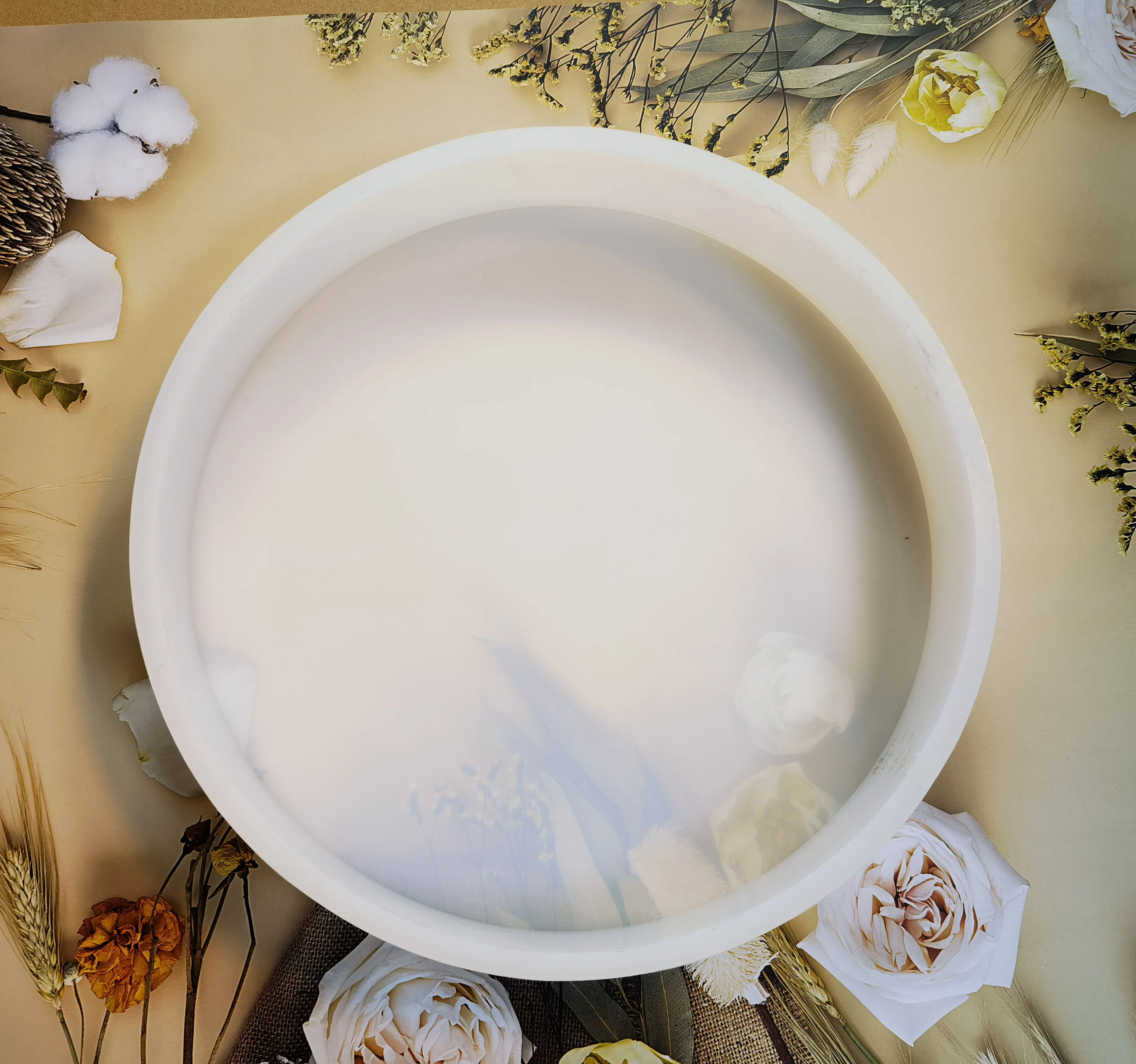 Large enough Round Silicone Mold diameter 30CM Silicone Round Tray Mold For Desktop  Tray Mold Large Circle