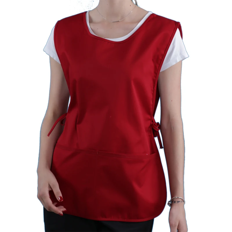 Custom Sleeveless smock cobbler Apron for Barista Barber Shop Restaurant Art Studio Black Wine Red Dark Blue Overalls