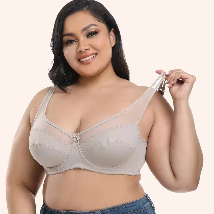 Plus Size For Women Bra big cup Comfort underwire Wide Strap Non-Padded Bra design full Cup Plus Size Bra big cups