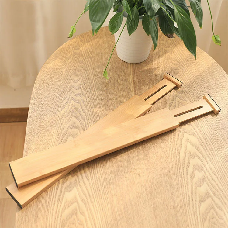 
Bamboo Cutlery Storage Drawer Dividers Kitchen Organizer - Spring Adjustable & Expandable for Kitchen 