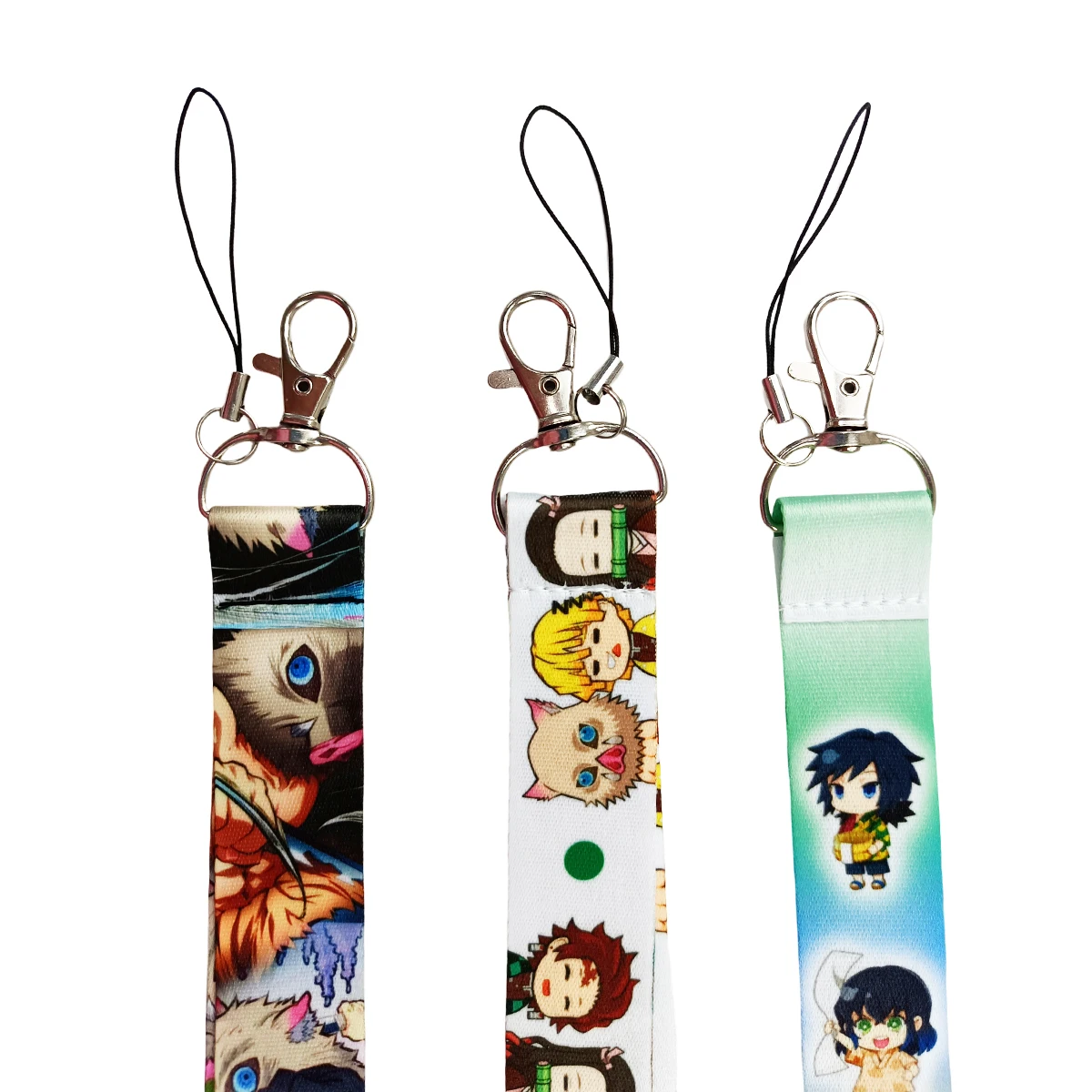Design Demon Slayer  Neck Lanyard Anime Printed Pattern Strap ID Card Key Phone Keychain Lanyards for Fans