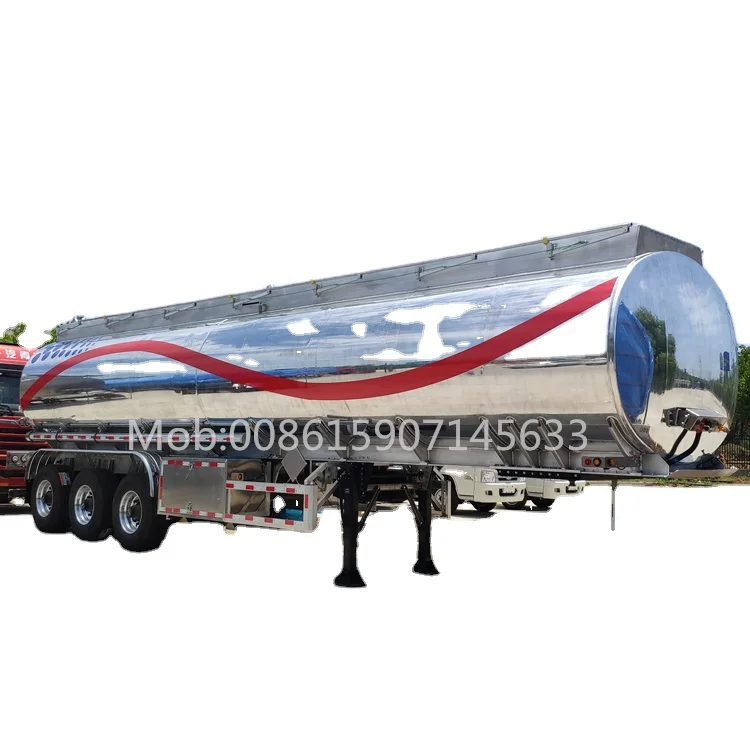 12 Wheels 38cbm 42cbm 43cbm 45Tons Aluminium Fuel Crude Oil Tank Trailer 3 Compartment Water Milk Tanker With Pump